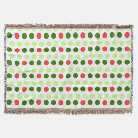 Kleurrijke Kerst Polka Stippen Deken (Voorkant)