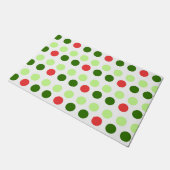 Kleurrijke Kerst Polka Stippen Deurmat (Schuin)