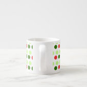 Kleurrijke Kerst Polka Stippen Espresso Kop (Achterkant)