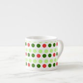Kleurrijke Kerst Polka Stippen Espresso Kop (Voorkant rechts)