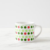 Kleurrijke Kerst Polka Stippen Espresso Kop (Rechts)