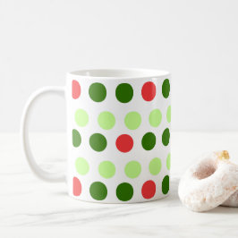 Kleurrijke Kerst Polka Stippen Koffiemok