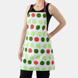 Kleurrijke Kerst Polka Stippen Schort