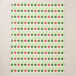 Kleurrijke Kerst Polka Stippen Sherpa Deken