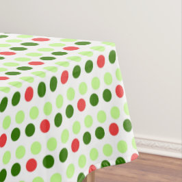 Kleurrijke Kerst Polka Stippen Tafelkleed