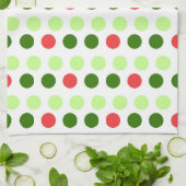 Kleurrijke Kerst Polka Stippen Theedoek (Gevouwen)