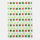 Kleurrijke Kerst Polka Stippen Theedoek (Verticaal)