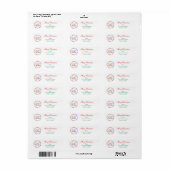 Kleurrijke Kerst Retouradreslabels Etiket (Full Sheet)