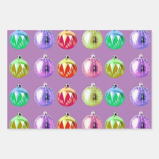 Kleurrijke Kerst Retro Art Wrap Craft Paper (Voorkant 2)