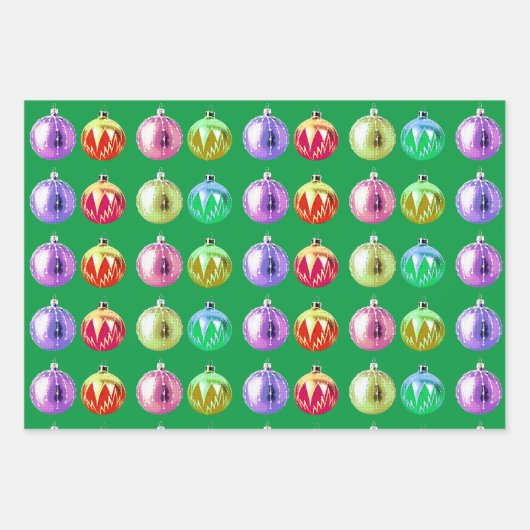 Kleurrijke Kerst Retro Art Wrap Craft Paper (Voorkant)