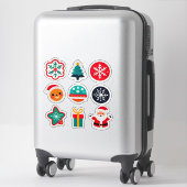 Kleurrijke Kerst Set Sticker (Koffer)