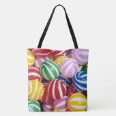 kleurrijke kerst snoepjes tote bag (Achterkant)