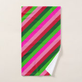Kleurrijke Kerst Strepen Bad Handdoek (Handdoek)