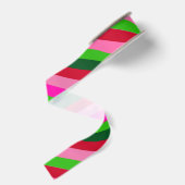 Kleurrijke Kerst Strepen Grosgrain Lint (Achterkant)
