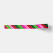 Kleurrijke Kerst Strepen Grosgrain Lint (Voorkant)