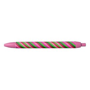 Kleurrijke Kerst Strepen Zwarte Inkt Pen