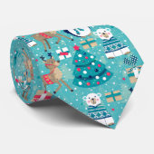 Kleurrijke kerst stropdas (Opgerold)