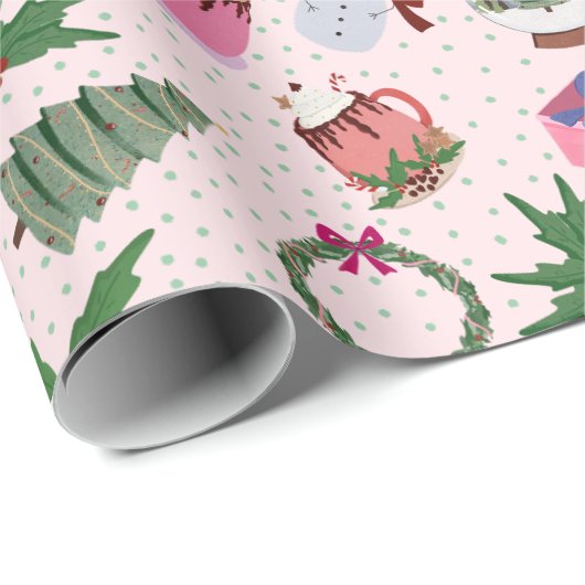 Kleurrijke kerst thema wrapping papier (Rol Hoek)