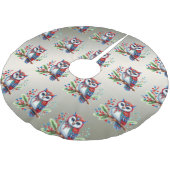 Kleurrijke kerst uil boom rok kerstboom rok (Gekanteld)