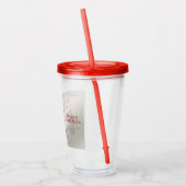 Kleurrijke Kerst Uil Vakantie Acryl Tumbler Drinkbeker (Links)