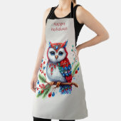Kleurrijke kerst uil vakantie Schort (Insitu)