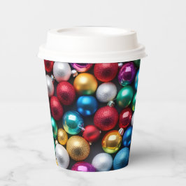 Kleurrijke kerstbal Ornamenten Papieren Bekers