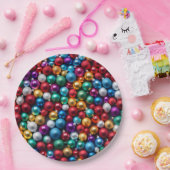 Kleurrijke kerstbal Ornamenten Papieren Bordje (Feest)