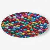 Kleurrijke kerstbal Ornamenten Papieren Bordje (Gekanteld)