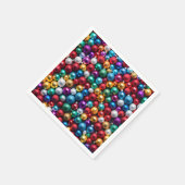 Kleurrijke kerstbal Ornamenten Servet (Hoek)