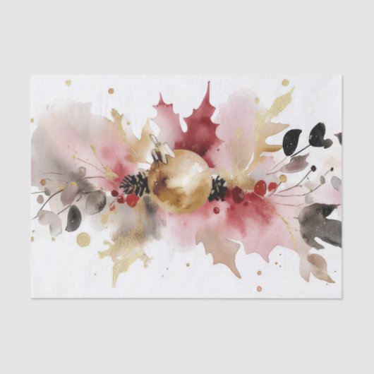 kleurrijke kerstballen en bloemen tissuepapier (Voorkant)