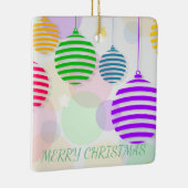 Kleurrijke kerstballen keramisch ornament (Rechts)