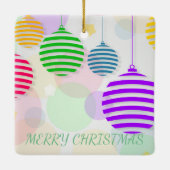 Kleurrijke kerstballen keramisch ornament (Achterkant)