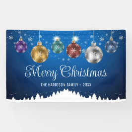 Kleurrijke Kerstballen Kerstdag Versiering Spandoek