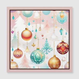 Kleurrijke kerstballen Magnetische Kaart