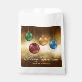 Kleurrijke Kerstballen Met Aangepaste Tekst Bedankzakje (Voorkant)
