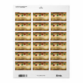 Kleurrijke Kerstballen Met Aangepaste Tekst Etiket (Full Sheet)