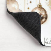 Kleurrijke kerstballen met bloemen muismat (Hoek)