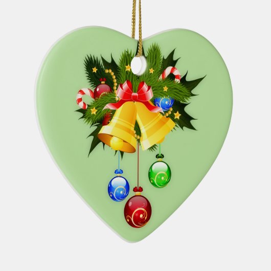 Kleurrijke Kerstbellen Keramisch Ornament (Rechts)