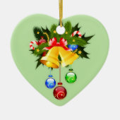 Kleurrijke Kerstbellen Keramisch Ornament (Voorkant)