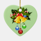 Kleurrijke Kerstbellen Keramisch Ornament (Achterkant)