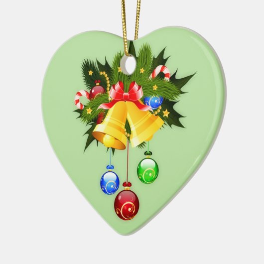 Kleurrijke Kerstbellen Keramisch Ornament (Links)