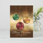 Kleurrijke kerstblazers met aangepaste tekst feestdagenkaart (Staand voorkant)