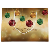 Kleurrijke kerstblazers met aangepaste tekst groot cadeauzakje (Voorkant)