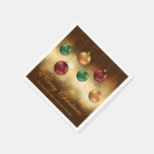 Kleurrijke kerstblazers met aangepaste tekst servet (Hoek)