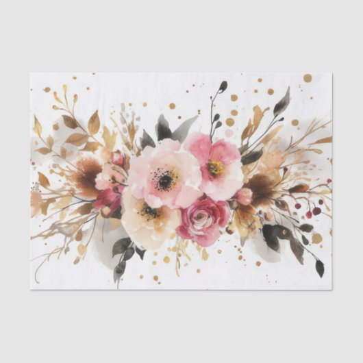 kleurrijke kerstbloemen tissuepapier (Voorkant)