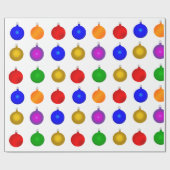 Kleurrijke kerstbollen inpakpapier Roll (Vlak)