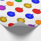 Kleurrijke kerstbollen inpakpapier Roll (Hoek)