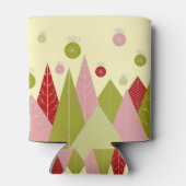 Kleurrijke kerstbomen blikjeskoeler (Achterkant)