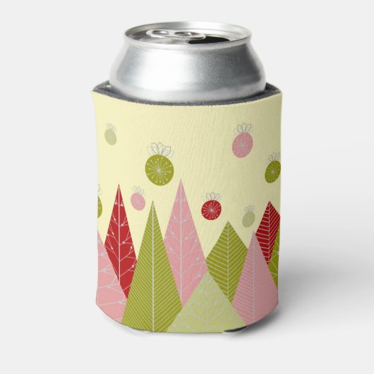 Kleurrijke kerstbomen blikjeskoeler (Blikje Achterkant)