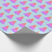 Kleurrijke kerstbomen cadeaupapier (Hoek)